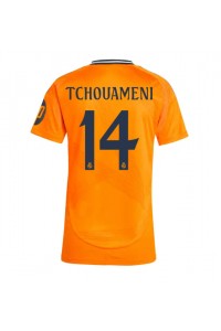 Real Madrid Aurelien Tchouameni #14 Fotballdrakt Borte Klær Dame 2024-25 Korte ermer